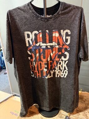 The Rolling Stones Hyde Park 5th July 1969 Mineral Wash T-Shirt The Black XXL